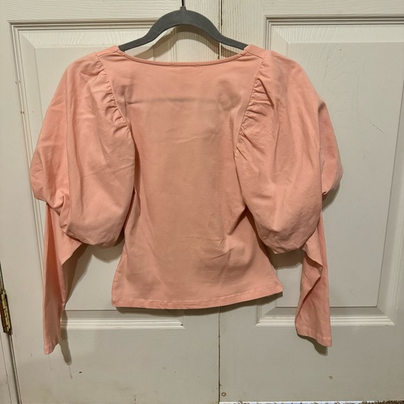 Maeve by Anthropologie blush puff sleeve top size small - Picture 5 of 5